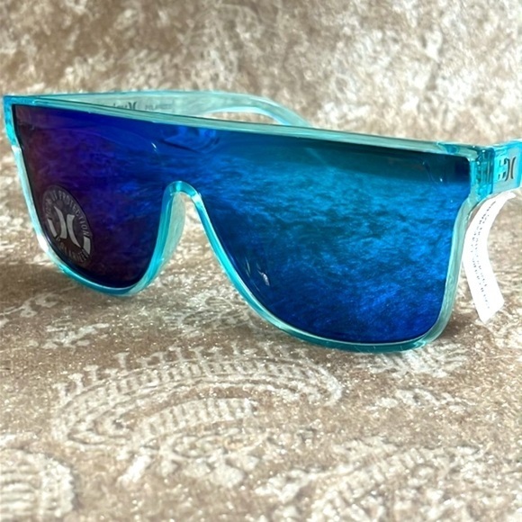Brand New Hurley Mirrored Blue Translucent Frame Square Shield Sport Sunglasses main image 8